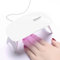 Baqi - Mini lampe à ongles UV LED portable 6 W USB, outil de manucure à LED pour la maison et le salon en forme de souris - Blanc