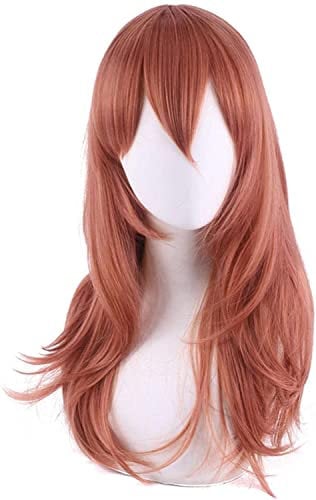 Chainsaw Man Anime Cosplay Wig Angel Devil Angel demon Synthetic Hair 55cm Orange Wavy Curly Wig Halloween Party Wigs + Wig Cap