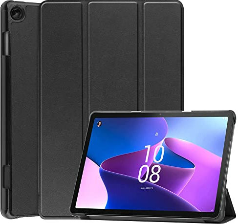 Kepuch Custer Coque pour Lenovo Tab M10 3rd Gen TB-328F,PU-Cuir Étui Housse pour Lenovo Tab M10 3rd Gen TB-328F - Noir