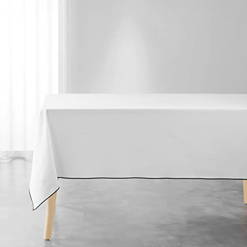 Douceur d'Intérieur, Tischdecke, rechteckig, 140 x 240 cm, Mistraline, weiß, recycelte Baumwolle