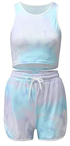 AMDOLE Monnaie Femmes 2 pièces costume sport cravate cordon entraînement gilet Shorts costume actif vêtements de sport Yoga formation gilet court costume Portefeuille Homme Marseille