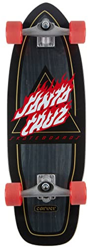 Santa Cruz Surfskate Factory Skateboard, komplett geflammt, kein Punkt, Carver, Multi, 76,1 cm