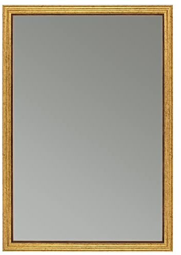 CLAMARO 'Oskar' Antik Wandspiegel 70x120 cm mit Rahmen | Gold Antik Braun | Shabby Chic Vintage Barock Spiegel mit Holzrahmen | Barockspiegel inkl. Metall Aufhänger und Montagematerial