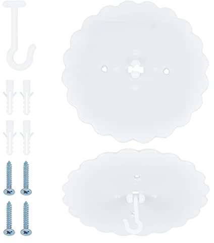 GORGECRAFT 2 set Zanzariera Ganci Da Soffitto Ganci A Baldacchino A Forma di Fiore In Plastica Resistente Montaggio A Parete Letto A Cupola Ganci Da Soffitto Installazione Facile Zanzariera Gancio