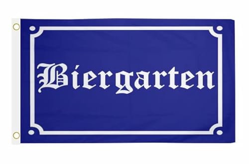 U24 Fahne Flagge Biergarten mit Schriftzug 90 x 150 cm