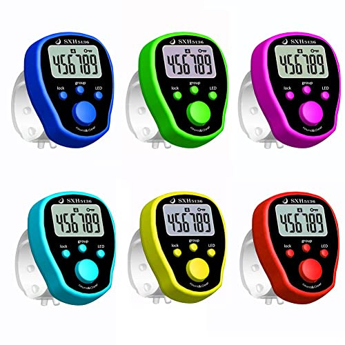 Rianpesn Compteur Manuel numérique - Clicker numérique avec Compteur Manuel LED pour Tour | Compteur portatif d'accessoires ménage pour la Natation, la Course à Pied, Le Cyclisme