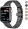 Hstrap Kompatibel mit Apple Watch Armband 38 mm, 40 mm, 41 mm, schwarz, Edelstahl-Uhrenarmbänder für Apple Watch SE Serie 8, 7, 6, 5, 4, 3, 2, 1