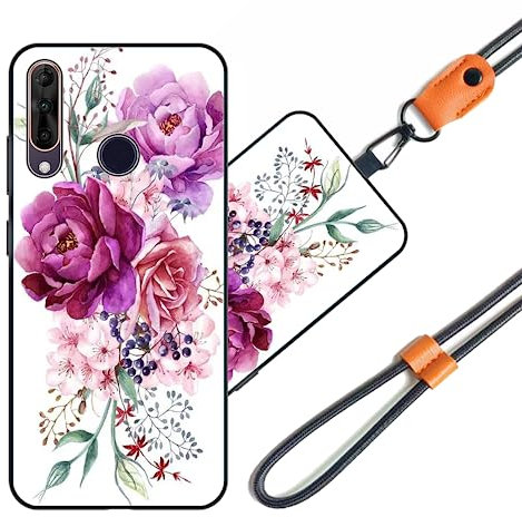 JEZSTHAI Schutzhülle Kompatibel mit Wiko View 3 Pro Hülle Silikon Dünn mit Muster Design,Weiche Flexibel Stoßfeste Handyhülle mit Handykette & Handykordel zum Umhängen,Nr.A02