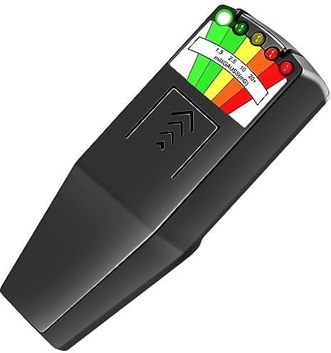 K2 EMF Meter Magnetfelddetektor, Handheld emf messgerät, 5 LED Gauß-Messgerät Detektor für elektromagnetische Strahlung, Für Testing Outdoor, Office Portable Magnetfeld Strahlung(Schwarz)