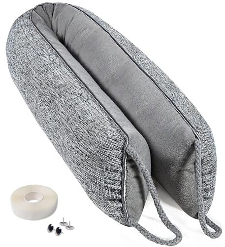 CNMTCCO Heavy Under Door Draught Excluder, 91 X 10 cm Wind Stopper for Window & Door, Air Door Draft Stopper Noise Blocker for Bottom of Door with Hook Loop
