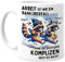 Tassenliebling® Arbeitskollegin Tasse personalisiert - Arbeit ist wie ein Banküberfall Komplizen - Beste Kollegin Tasse - Kollegen Geschenk - Bürotasse Abschied mit Waschbären