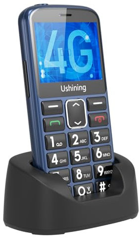 uleway 4G Big Button Mobile Phone for Elderly Easy to Use Basic Mobile Phone SIM Free Unlocked Senior Phone Blue 2