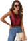 Zeagoo Top in Satin Elegante per Donne Camicetta Senza Maniche Canotta con Scollo Rotondo T-Shirt Estiva Top con Spalline Camicetta in Satin Base Camicetta di Seta Bordeaux S
