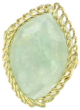 Steinring – Ring aus natürlichem Kristallstein, unregelmäßig gewunden, für Damen und Herren, Amethyst, Fluorit, gelb, verstellbare Größe, Quarz, modischer Ring, tägliches Tragen, Fluorit, Ei