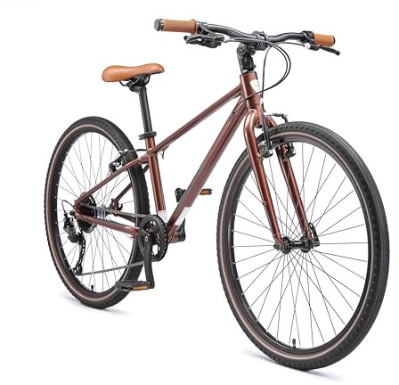 BIKESTAR Leichtgewicht 10 kg City Bike Stadt Fahrrad Aluminium | 26 Zoll 9 Gang Shimano Schaltung Ultra Leicht | Kupfer