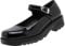 DADAWEN Women's Chunky Platform Mary Janes Shoes Buckle Strap Lolita Dress Pumps Patent Black 7.5 UK