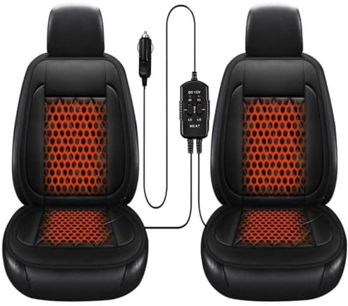 WHOROB Sitzheizung Auflage 12v ZigarettenanzüNder 2er Set Auto Heizung Mit Fernbedienung Beheizbar Sitzauflag Auto 12v 1 Paar