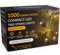 CHRISTOW Christmas Tree Lights, Compact Warm White LED Fairy String Lights with Timer, 8 Light Modes, Indoor & Outdoor, Mains Operated, Green Cable (1000 LED / 24.97m Lit Length for 7ft Xmas Tree)