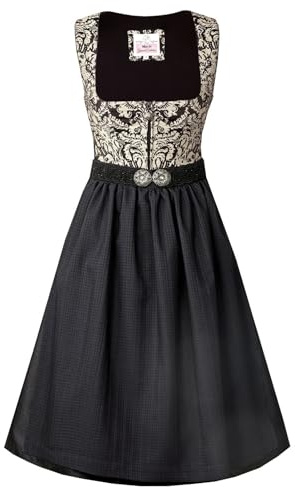 MarJo Damen Midi Dirndl SCHÖFWEG schwarz 36