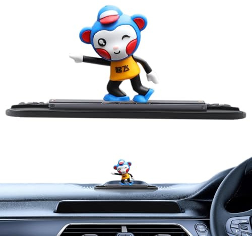 Nuyhadds Car Phone Number Plate, Parking Phone Number Plate, Cute Temporary Parking Sign, Car Accessories, Cartoon Skateboard Monkey, Car Dashboard, Small Center Console