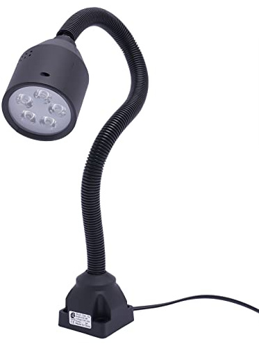 CNC Maschinenlampe 5W Arbeitsleuchte LED Licht mit Solide Basis, Flexibel Lampe Arm Werkzeug Lampe Schwanenhalslampe, 500lm LED Werkzeug Drehmaschine Lampe Industrielle Beleuchtung