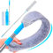 Plumero Microfibra Telescópico Extensible Limpia Polvo con Mango Ajustable de Acero Inoxidable, Cabeza Flexible y Lavable para Hogar, Sofá, Muebles, Radiadores y Espacios Reducidos