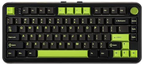 MechLands M75 Wired Hall Effect Gaming Keyboard with 8K Polling Rate, 0.128ms Latency, 75% Rapid Fast Keyboard with DKS/MT/TGL/SOCD, Hot-Swappable Magnetic Switch, Knob, RGB Backlits, NKRO