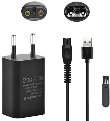 5V Ladegerät Ladekabel für Philips One Blade Rasierer 360 QP2824 QP2834 QP2734 QP2724 QP2720 QP4631 MG7950 MG7930 MG9525 MG5950 MG5910, Netzeil Kabel Adapter USB Kompatibel mit Philips Norelco