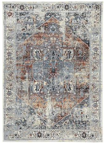 RugVista Celia, In & Outdoor-Teppich, Moderne Teppiche, 200 x 300 cm, Rechteckig, Mittlerer Stapel, Patio, Nur Handwäsche, UV-beständig, Blau/Multi