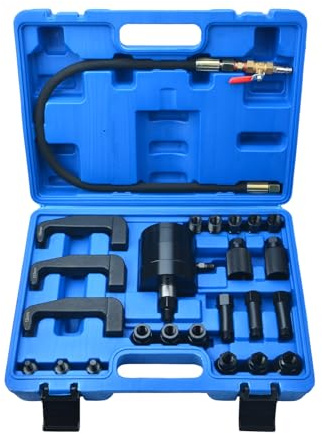 Zoomtools 24 TLG Pneumatischer Diesel Einspritzdüsen Abzieher-Satz,Diesel Injektor Abzieher mit Adapter Kompatibel mit Bosch Delphi Denso Siemens