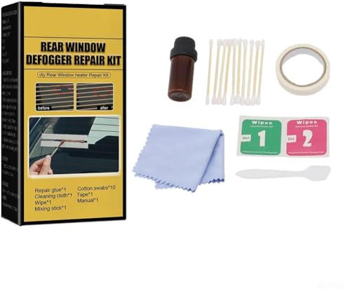 Solaughguy Car Rear Windshield Defogger Repair Kit for Rear Defroster Grid Lines - Conductive Glue DIY Fix for Scratched or Broken Heated Screen, For Easy