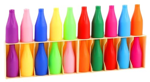 Gedächtnisspiel, Lernaktivitäten – verschiedene Farben mit Flaschen – für Jungen Mädchen ab 3 Jahren Krippe Klassenzimmer Schule Kindergarten Geburtstag Urlaub