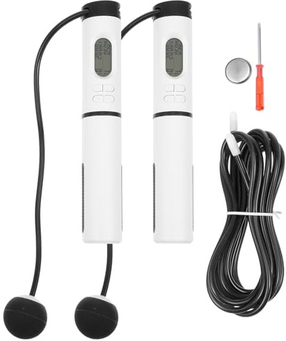 Veemoon Cuerda para Saltar Inalámbrica Contador Inteligente, sin Cuerda, Peso, Mango Negro y, para Ejercicio Fitness en Interiores, Entrenamiento y Pérdida de Peso