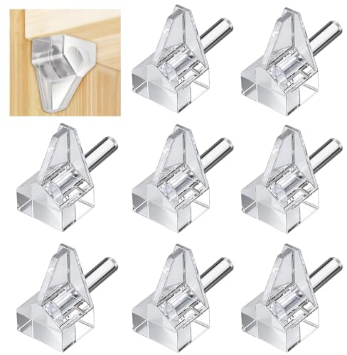 50 Stück Regalstifte, Regalstütze, 3 mm, transparenter Kunststoff, für Küchenschrank, Regal, Halter, Stifte für Küchenschrank, Schrank, Kleiderschrank, Möbel, Bücherregale, Stützklammern