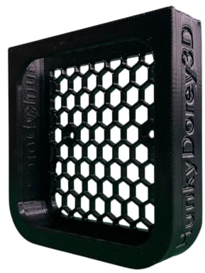 HunkyDorey3D Wall Mount Compatible with Sky Stream Puck - Dual Fix (No Drill - 3M VHB Adhesive or Screws) - Low Profile Media Player Bracket - Made in UK - Black