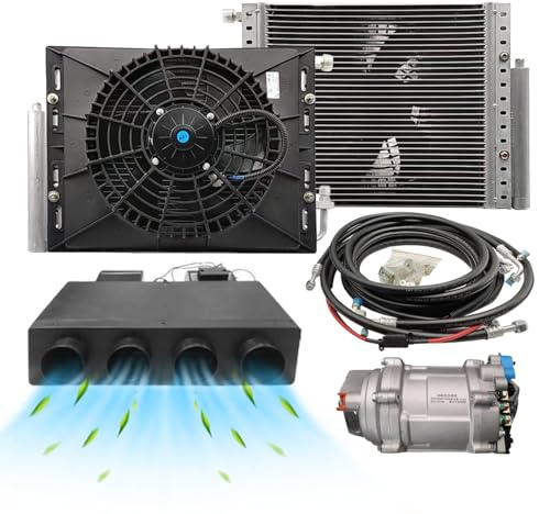 Universal 12V Klimaanlage, nur Kühlfunktion, kompatibel mit Van, Taxi, Wohnmobil, LKW, energieeffizient, elektrisch, einfache Montage