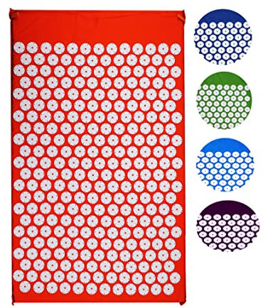 Akupressurmatte Massagematte Nagelmatte Akupunkturmatt 80x51 cm (orange): Entspannung, Schmerzlinderung und pure Erholung für Körper und Geist