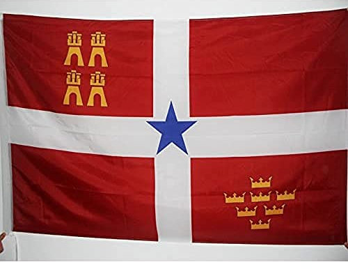 AZ FLAG Bandera de Murcia INDEPENDENTISTA 90x60cm para Palo - Bandera MURCIANISMO - NACIONALISTA MURCIANA 60 x 90 cm