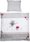 roba Babybettwäsche 80 x 80 cm - Adam & Eule - Bettwäsche Set 2 teilig für Babys - Decken & Kissenbezug mit Eulen Motiv für Mädchen & Jungen - Baumwolle - Mehrfarbig
