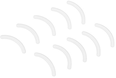 Homyl 10 Stück Damen Wimpernzange Wimpernformer Pads, Weiß, Kautschuk, Ersatzpolster