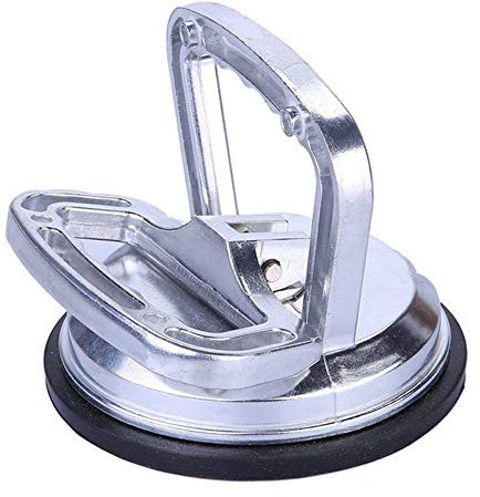 WeFoonLo Aluminiumlegierung Saugnapf Auto Dent Remover Puller Tragbarer Glasheber für Glasfliesen Spiegel Granit Lifting Body Repair (Silber)