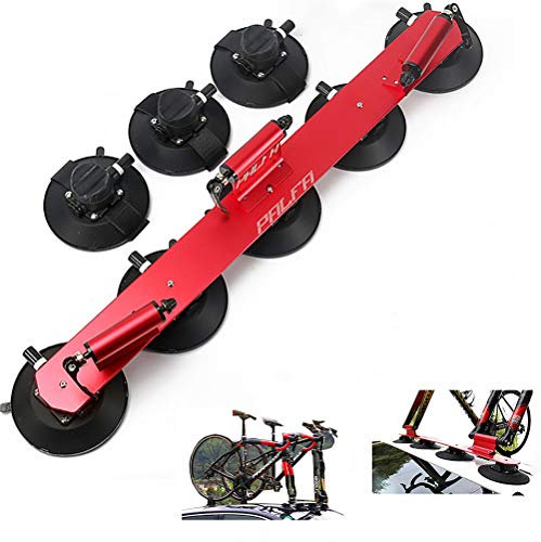 Yajun Top Suction Roof-Top Bike Racks Accessories Bicycle Sustion Cup Roof Rack Cycle Sucker Car Mount bicycle parts,Red-3