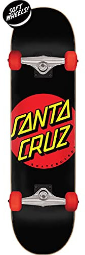 Santa Cruz Kinderskateboard Komplettboard Classic Dot 7.25 (Black)