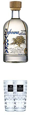 Debowa Vodka 0,7 Liter + Three Sixty Vodka Gläser 2 Stück