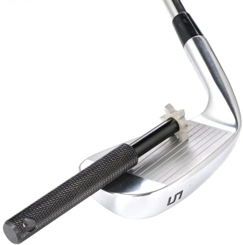 NuRich Groove Sharpener with 6 Heads - Golf Club Groove Sharpener Re-Grooving Tool and Cleaner for All Irons Pitching Sand Lob Gap and Approach Wedges and Utility Clubs (Black)