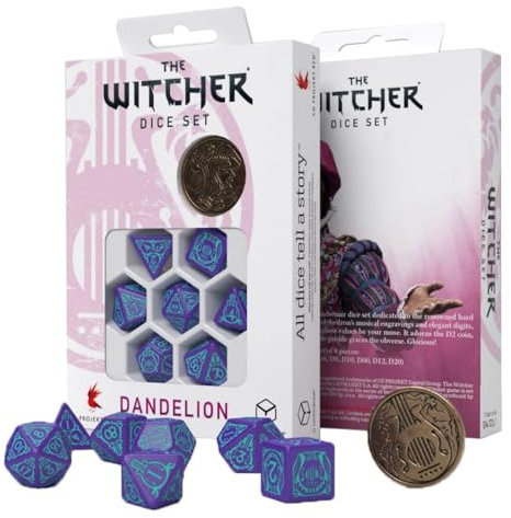Q-Workshop QWOWDA3S The Witcher Dice Set: Dandelion – Half a Century of Poetry (7)