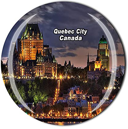 Quebec City Kanada Kühlschrankmagnet für Kühlschrank, Souvenir, Geschenk, Kristall-Magnet-Sticker-Kollektion