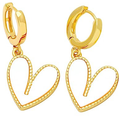 Klassische H-Design-Mädchen-Ohrringe, mehrfarbig, emailliert, optionales Geschenk für Frauen (White)