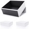 JiaWei Geschenkbox 3 Stück, 24x24x9.5 cm Geschenkkarton mit Magnetisch Deckel, Grußkarten & Geschenkverpackung Seidenpapier - Weiß