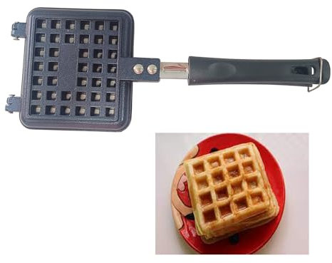 G & D Nonstick Waffle Maker Pan, Aluminum, 13 in L x 5.5 in W x 1.2 in H, True Nonstick Coating